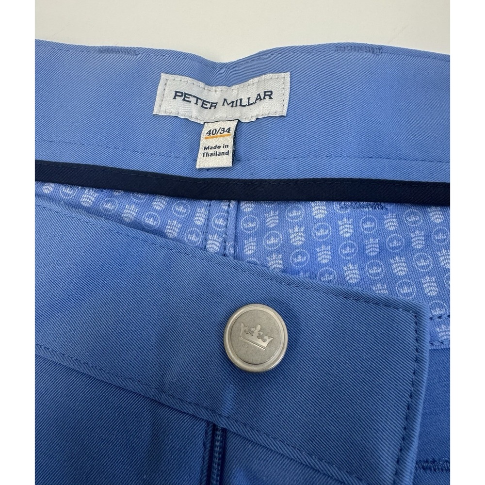 Peter Millar Crown EB66 Stretch Five Pocket Golf Pants BONN Blue Size 40x34 $160 - Picture 6 of 10